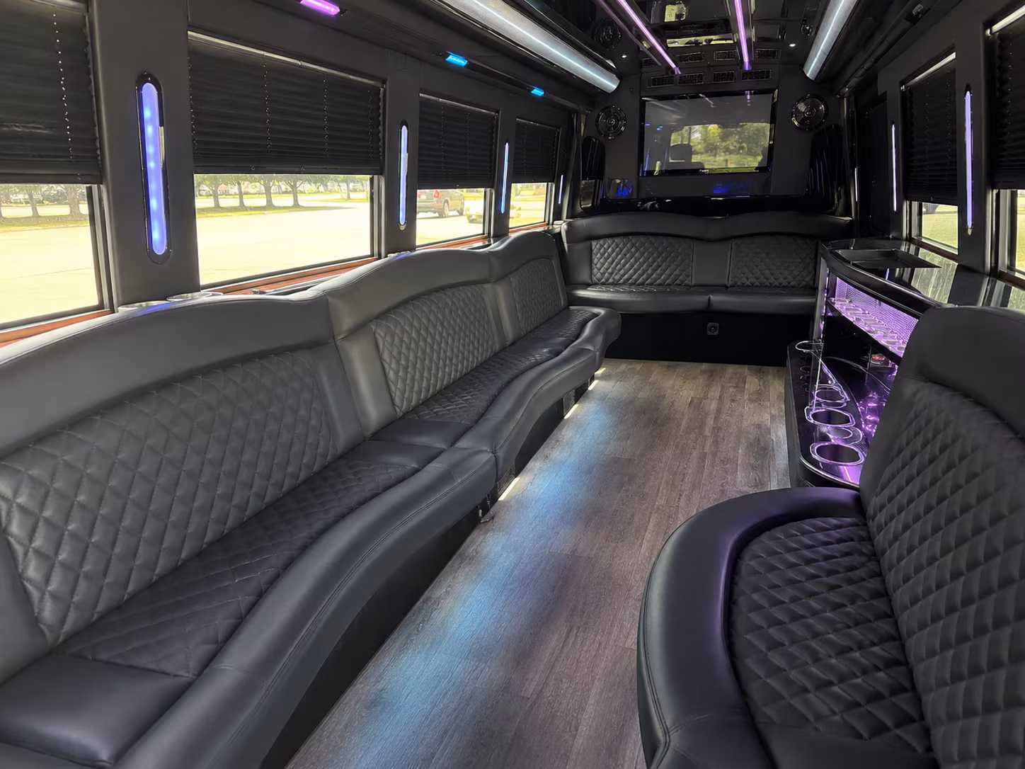 28 Passenger Party Bus Interior