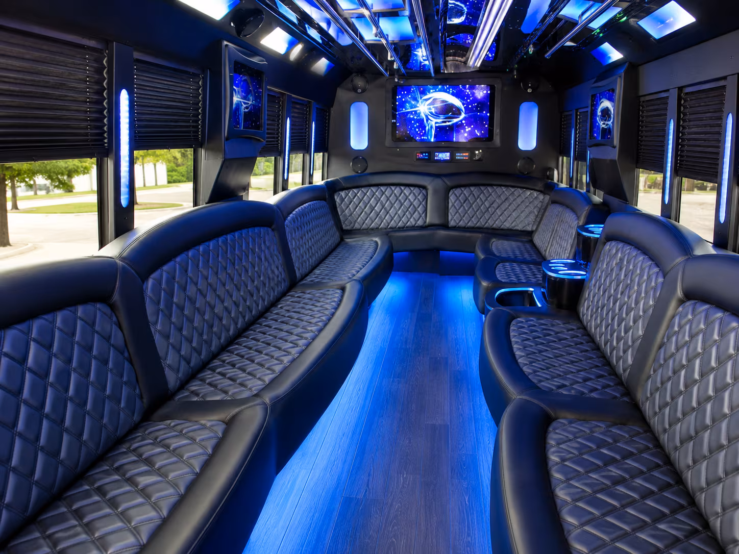 Port St. Lucie Private Event Transportation party bus exterior