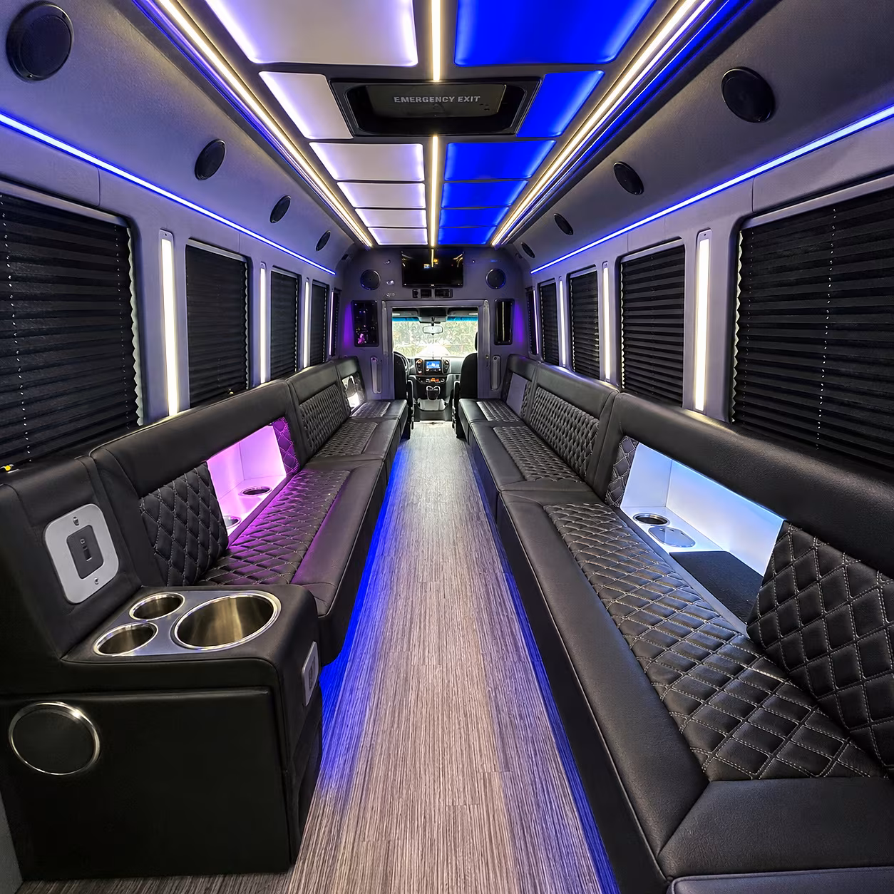 Port St. Lucie Prom & Homecoming Transportation party bus interior