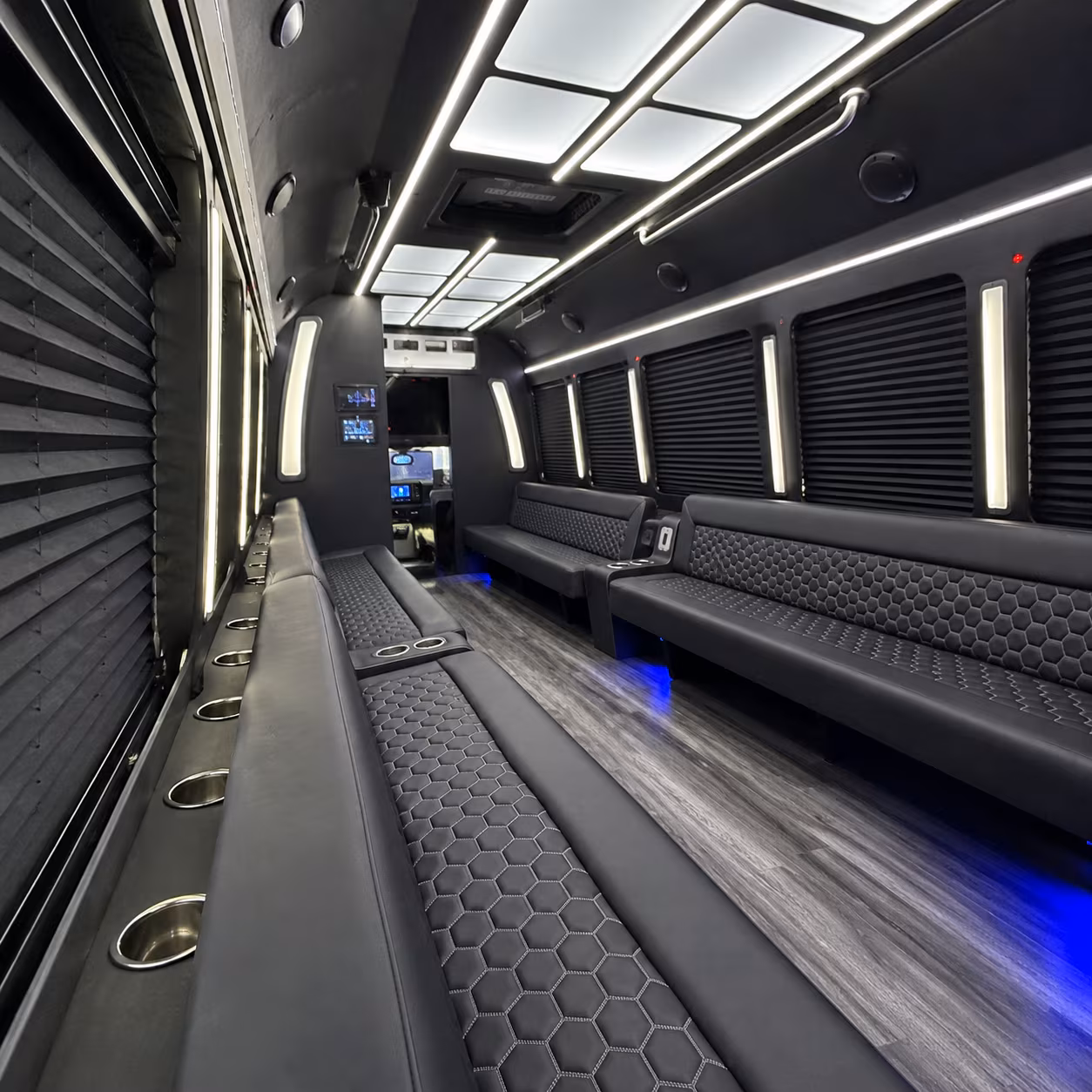 Port St. Lucie Sporting Event Transportation party bus exterior