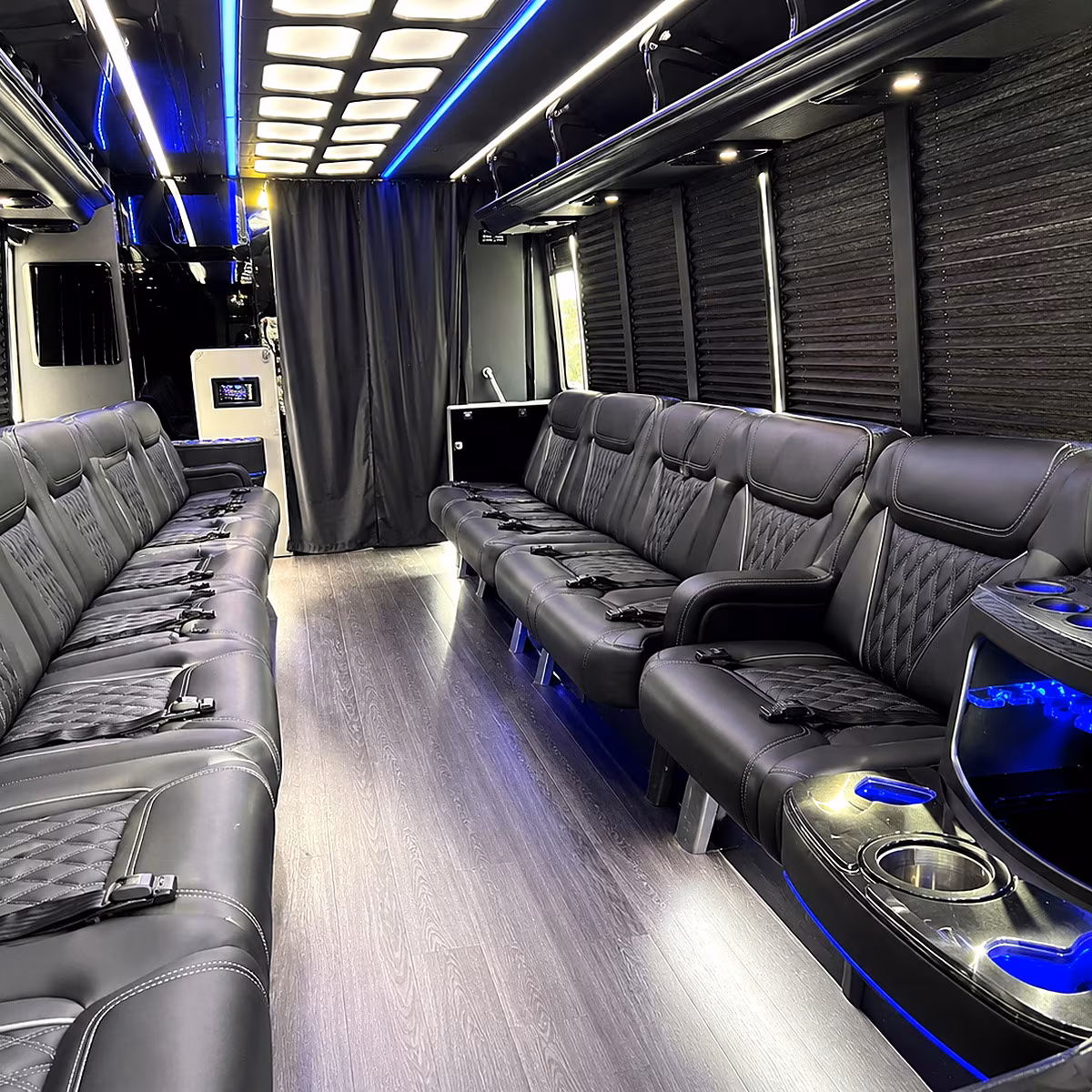 Port St. Lucie Sporting Event Transportation party bus interior
