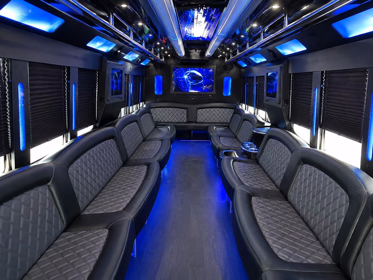 Port St. Lucie Sporting Event Transportation party bus exterior