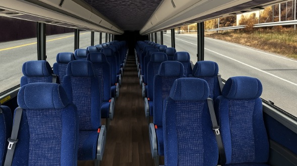 Interior of Charter Bus Company Port St Lucie's 25 Passenger Mini Bus in Port St Lucie