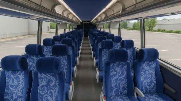 Interior of Charter Bus Company Port St Lucie's 40 Passenger Charter Bus in Port St Lucie