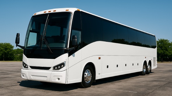Exterior of Charter Bus Company Port St Lucie's 46 Passenger Charter Bus in Port St Lucie
