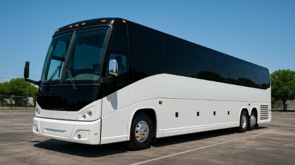 Exterior of Charter Bus Company Pompano Beach's 50 Passenger Party Bus in Pompano Beach