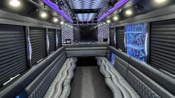 port st lucie 25 passenger party bus inside