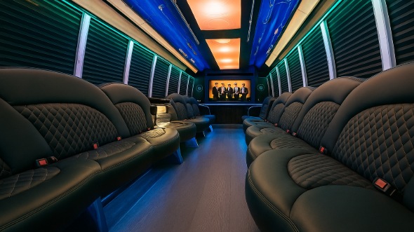 port st lucie 40 passenger party bus inside